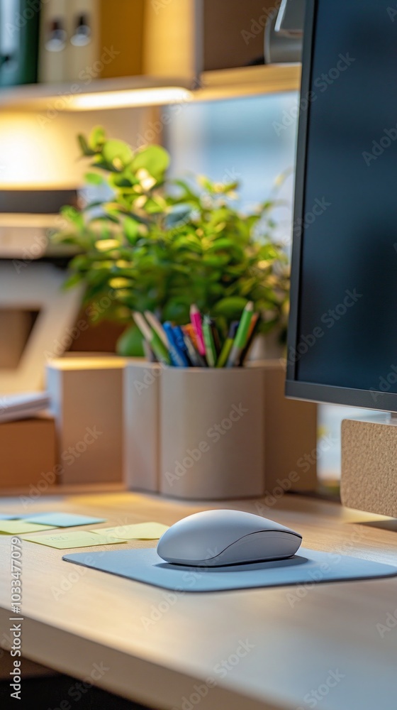 Fototapeta premium Inspiring Home Office Workspace