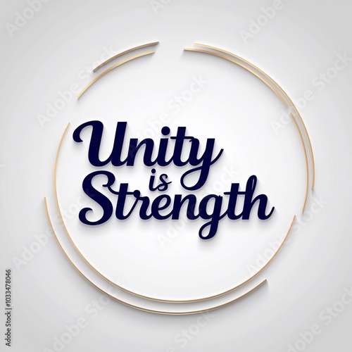 Unity is strength isolated on white