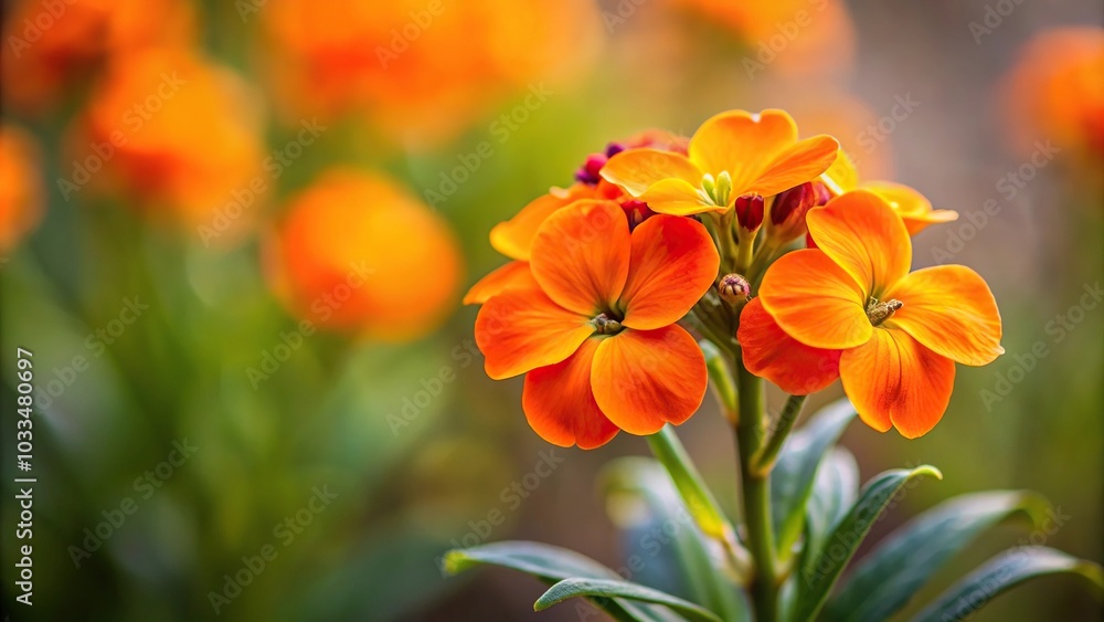 Lovely spring flower with orange petal shade Lovely spring flower with orange petal shade