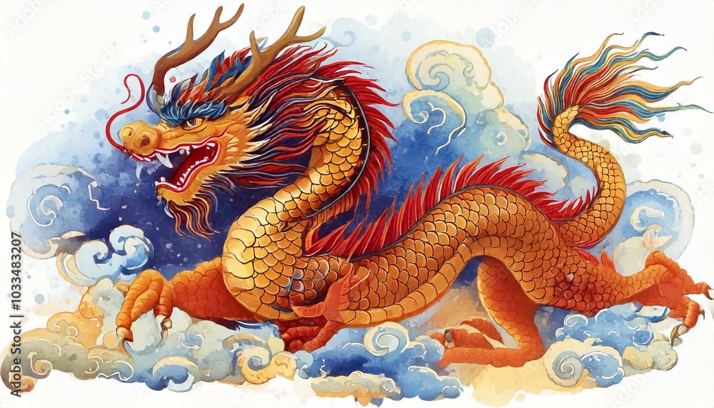 中国神話に現れる伝説上の動物、麒麟 中国神話に現れる伝説上の動物、麒麟