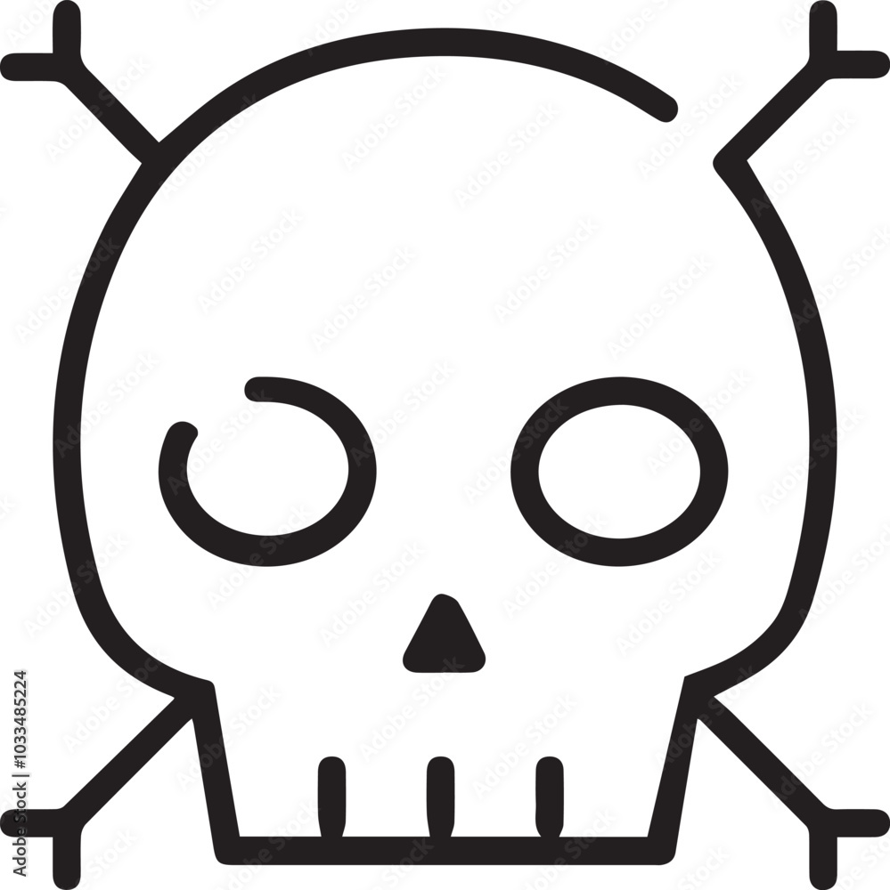 Skull icon symbol vector image illustration

