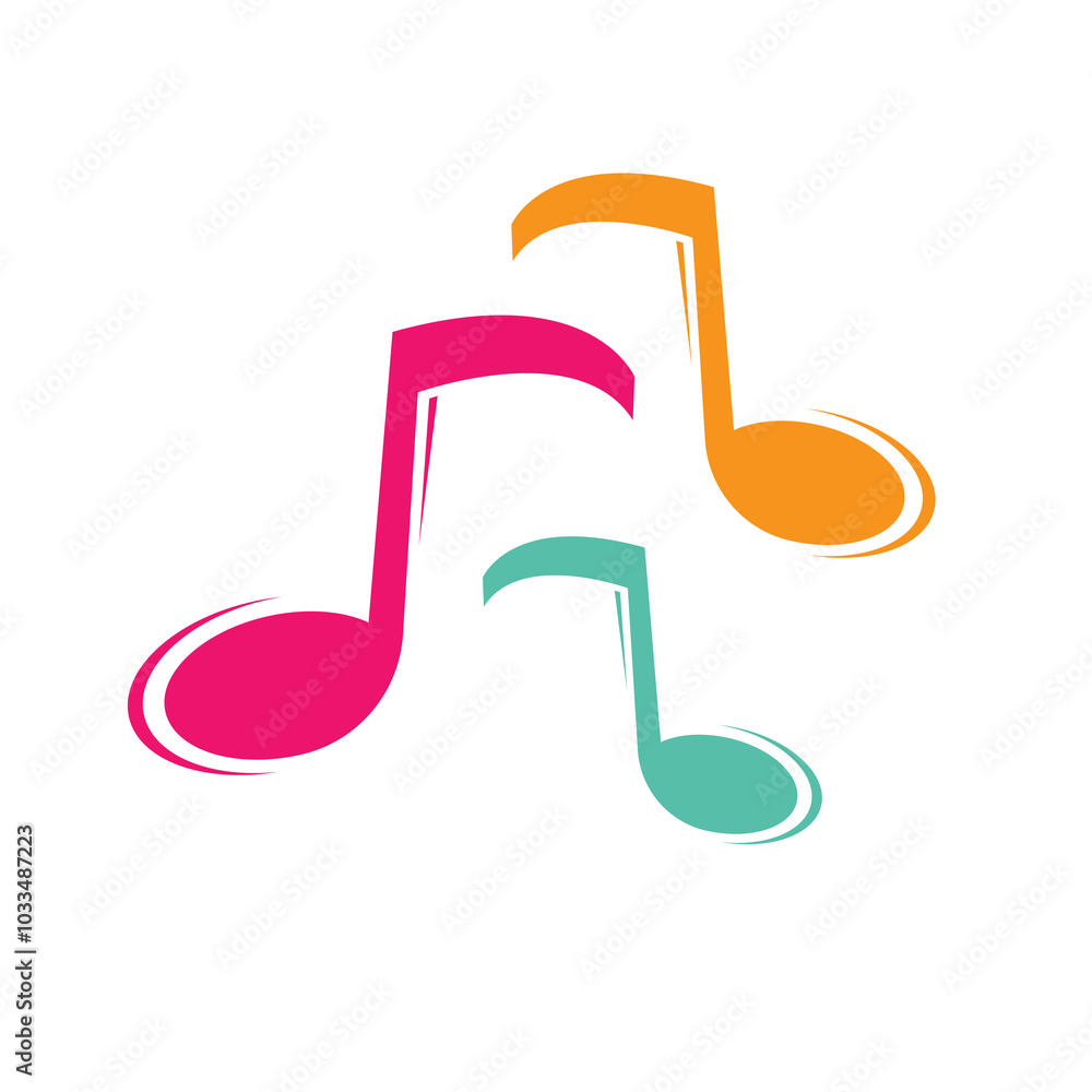 Music note icon logo vector Music note icon logo vector