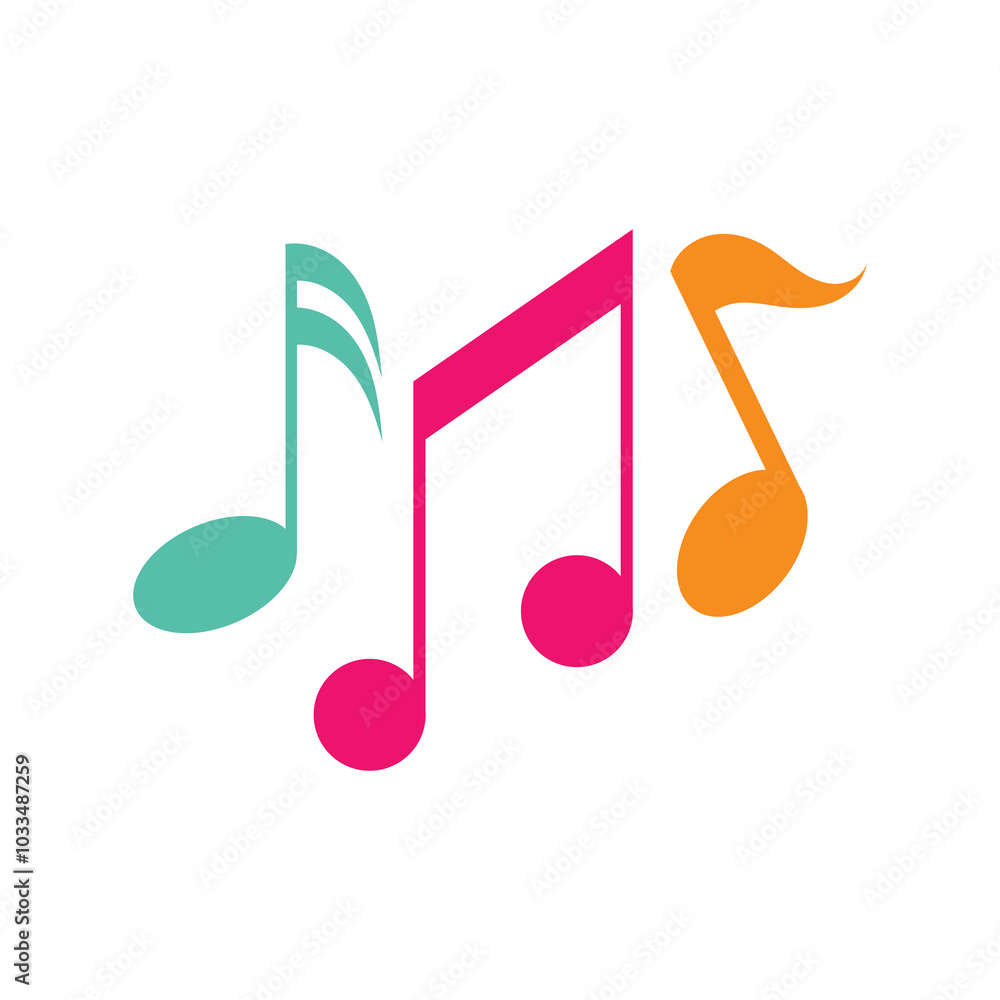 Music note icon logo vector Music note icon logo vector