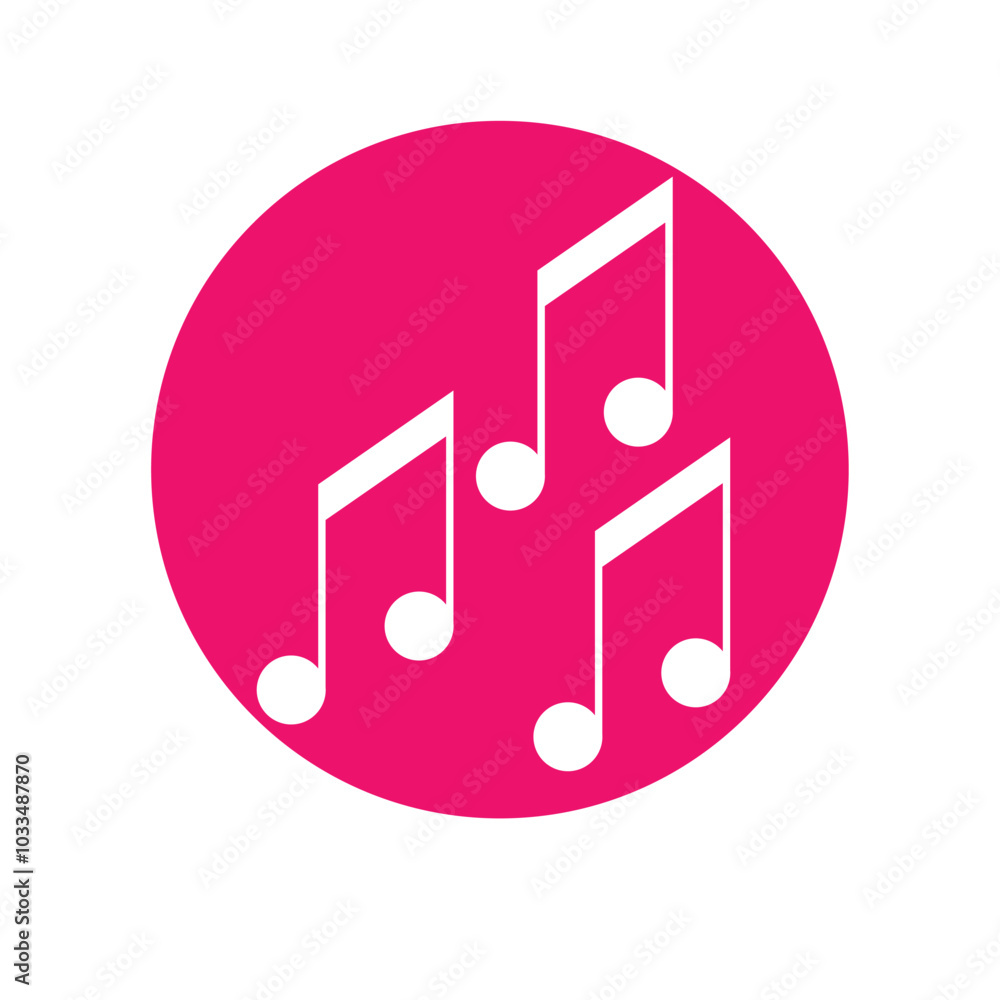 Music note icon logo vector Music note icon logo vector