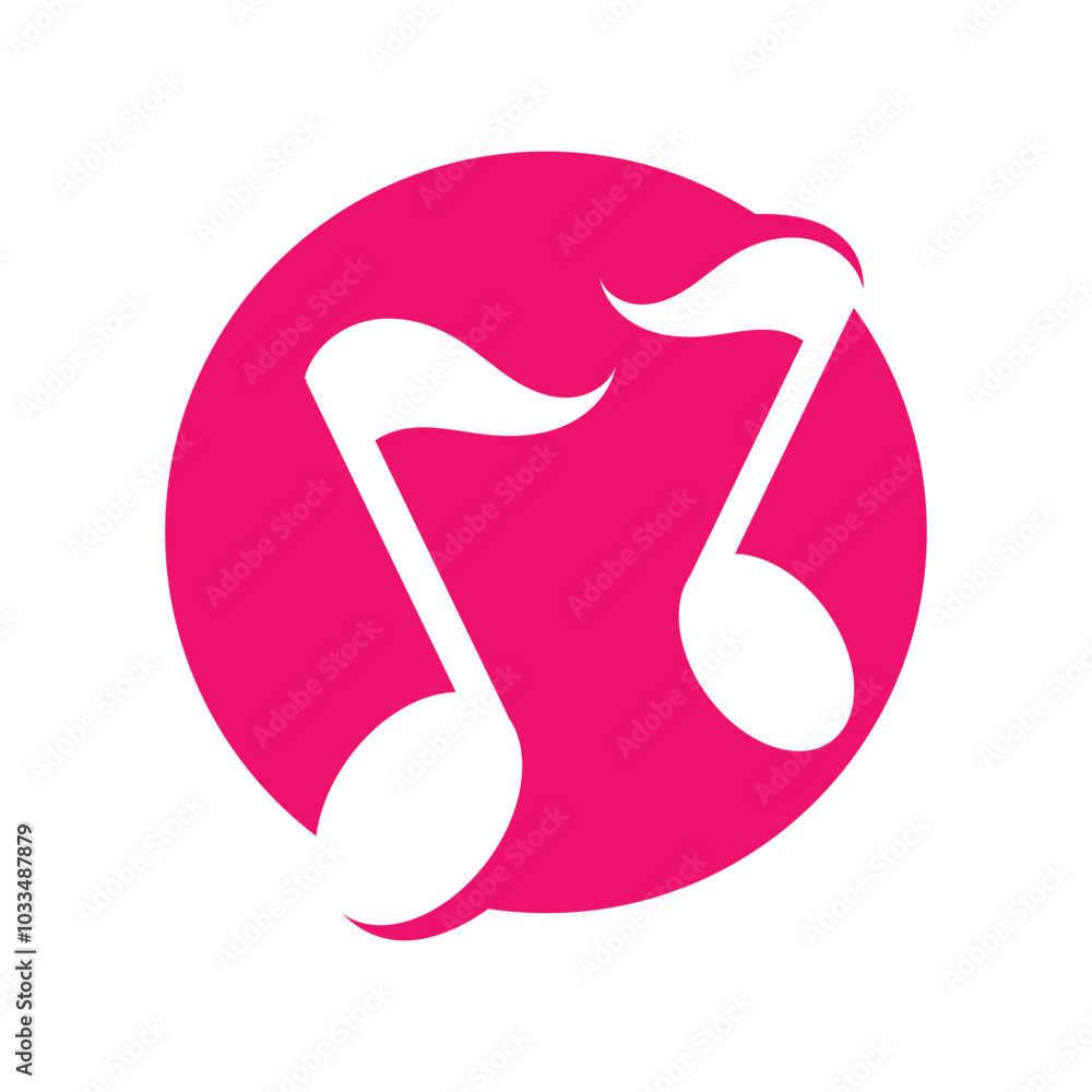 Music note icon logo vector Music note icon logo vector