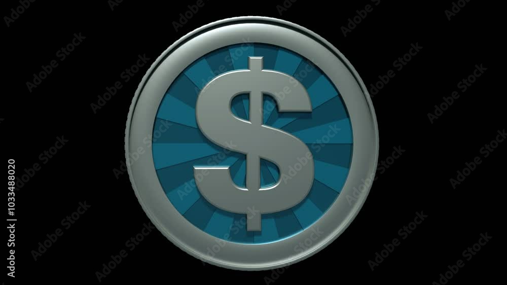 3d spinning blue coins in transparent background 3d spinning blue coins in transparent background