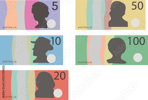 australian dollar money stock vector illustration in flat style
