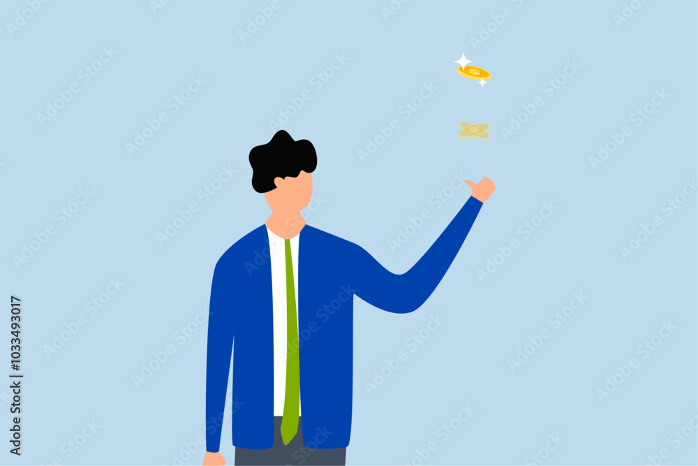 Flipping a coin is a concept used in both gambling and financial decision making. Flipping a coin is a concept used in both gambling and financial decision making.