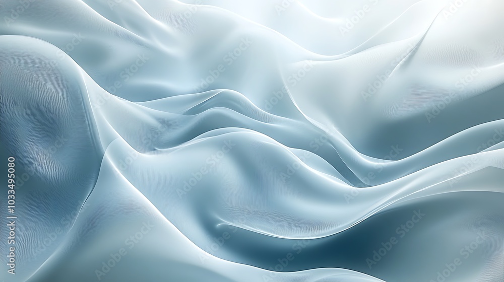 custom made wallpaper toronto digitalA soft, flowing fabric in delicate blue hues, creating an elegant and serene texture with gentle waves and subtle patterns.