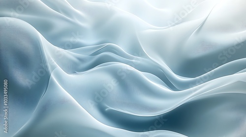Wallpaper Mural A soft, flowing fabric in delicate blue hues, creating an elegant and serene texture with gentle waves and subtle patterns. Torontodigital.ca
