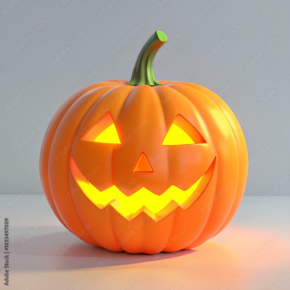 3D Orange pumpkin lantern 3D Orange pumpkin lantern