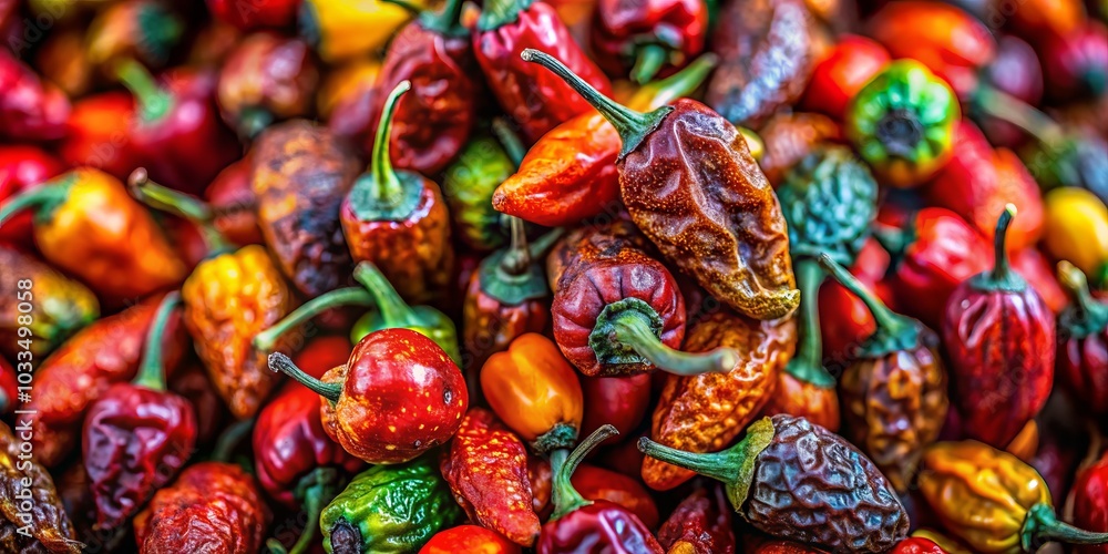Fototapeta premium Super Macro Long Exposure of Madagascar Pepper - Exotic Spice Details for Culinary Art and Food Photography