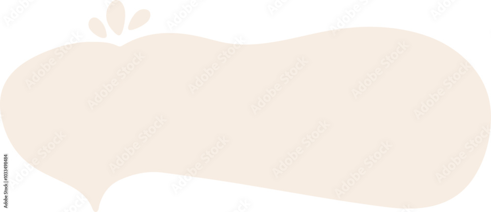 Abstract beige speech bubble with fluid, irregular edges and a small heart shape. Minimalistic design ideal for social media graphics, notes, or text overlays. Abstract beige speech bubble with fluid, irregular edges and a small heart shape. Minimalistic design ideal for social media graphics, notes, or text overlays.