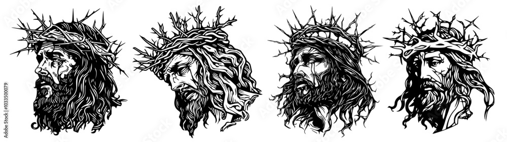 esus christ portrait art in hand-drawn style for church and spiritual designs esus christ portrait art in hand-drawn style for church and spiritual designs