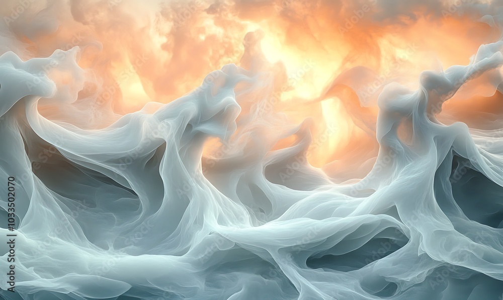 A captivating scene of tumultuous ocean waves, merging blue and white splendor beneath a fiery orange sky, capturing the raw beauty of nature. A captivating scene of tumultuous ocean waves, merging blue and white splendor beneath a fiery orange sky, capturing the raw beauty of nature.