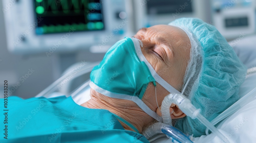 Fototapeta premium patient under anesthesia in operating room