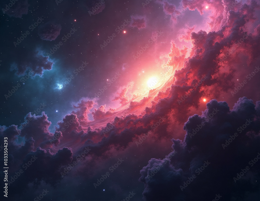 Obraz premium Space theme. Generative ai.