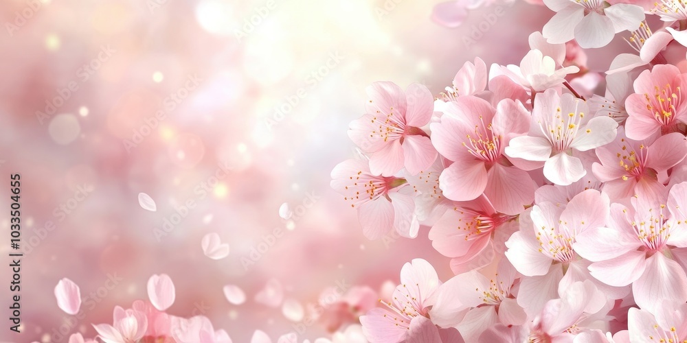 Spring background with sakura flowers. A beautiful season. Spring background with sakura flowers. A beautiful season.