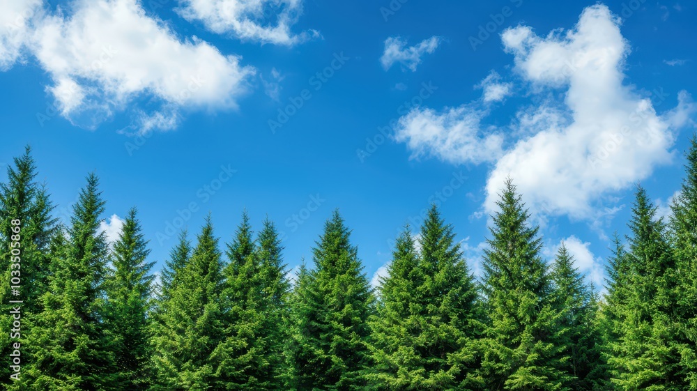 Serene forest landscape under a vast sky, perfect for adding your own text or message. Serene forest landscape under a vast sky, perfect for adding your own text or message.