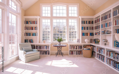 interior of a house library