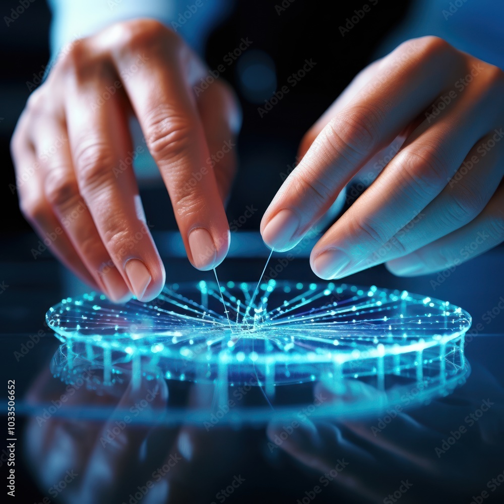 Hand technology science cyberspace. Hand technology science cyberspace.