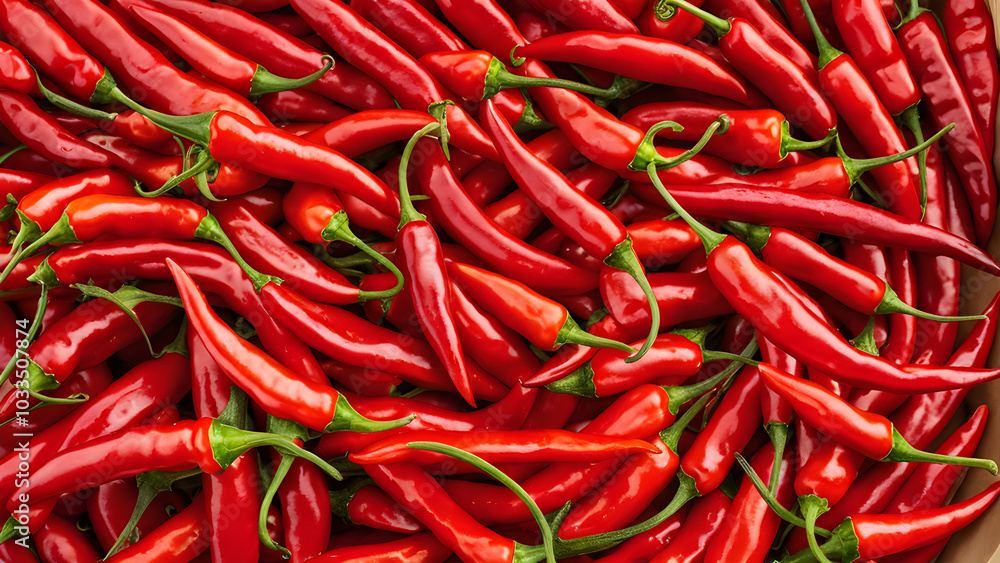 Red hot chili peppers as background, top view, close-up Red hot chili peppers as background, top view, close-up