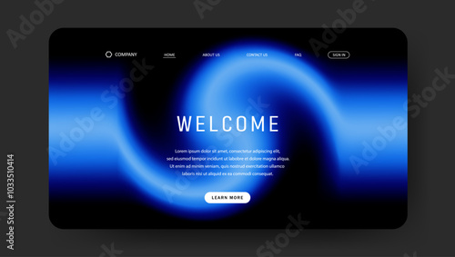 futuristic landing page background with gradient mesh, Website UI design	