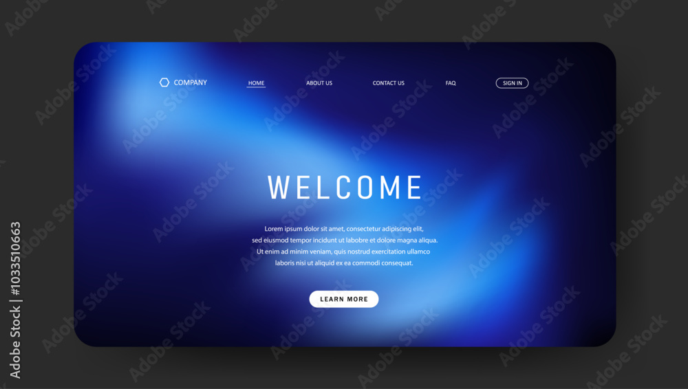 futuristic landing page background with gradient mesh, Website UI design futuristic landing page background with gradient mesh, Website UI design