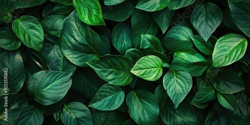 Background template featuring green leaves