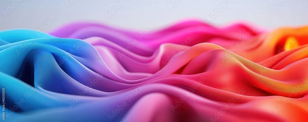 Obraz premium Dynamic Fluid 3D Forms in Vibrant Colors Twisting Through Space - Modern Abstract Design