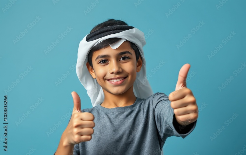 Excited young boy giving thumbs up Excited young boy giving thumbs up