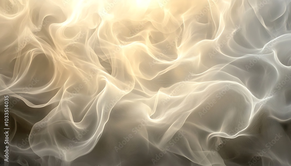 Obraz premium Ethereal swirling patterns of soft light create a dreamy, abstract background with delicate textures and luminous details.