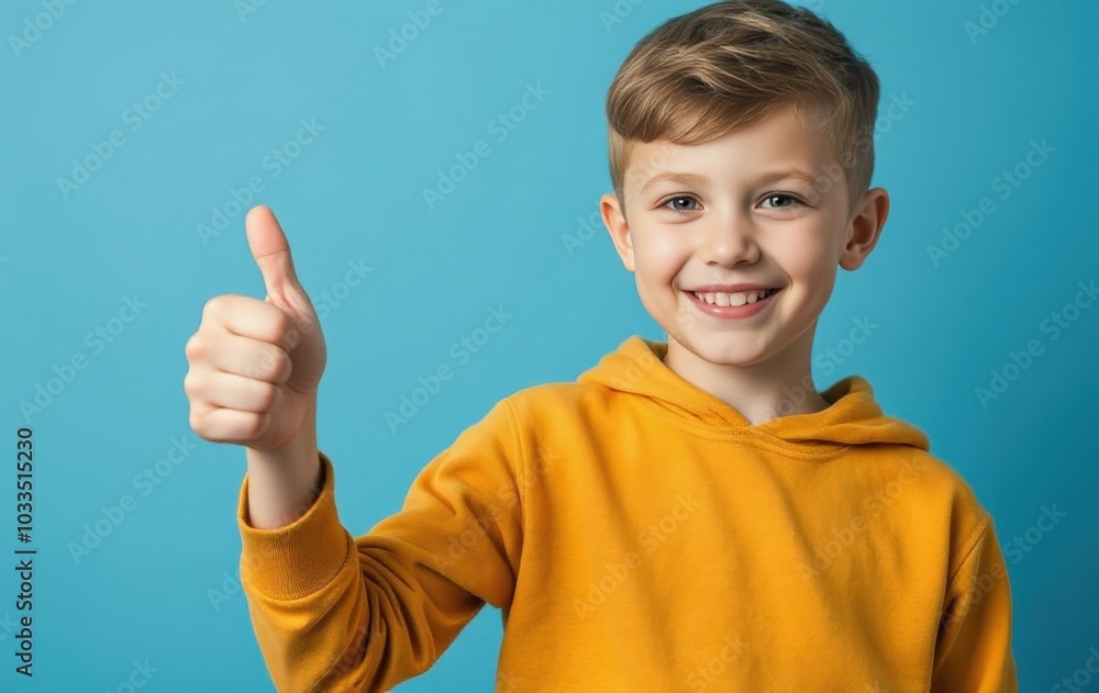 Happy child giving thumbs up Happy child giving thumbs up