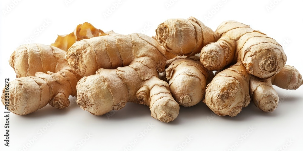 Ginger Isolated on a white Background with Clipping Path Ginger Isolated on a white Background with Clipping Path