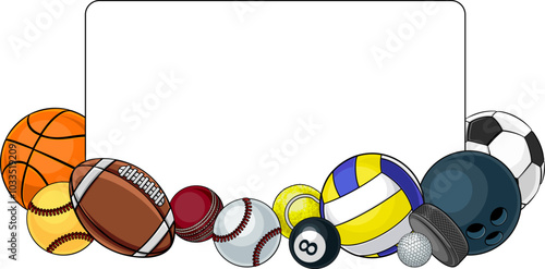 Sport ball sign board backg...