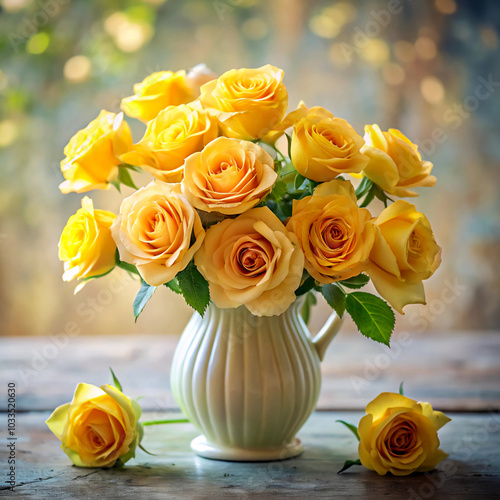 bouquet of roses. rose, flower, bouquet, vase, pink, roses, flowers, nature, floral, blossom, bloom, bunch, gift, love, beauty, plant, decoration, yellow, petal, arrangement, isolated, beautiful, vale photo