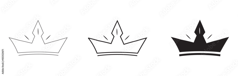 Set of crown icon ,High premium quality symbol Set of crown icon ,High premium quality symbol