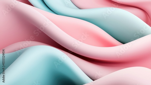 Soft Pastel 3D Shapes Forming an Abstract Minimalistic Design for Modern Aesthetic Appeal