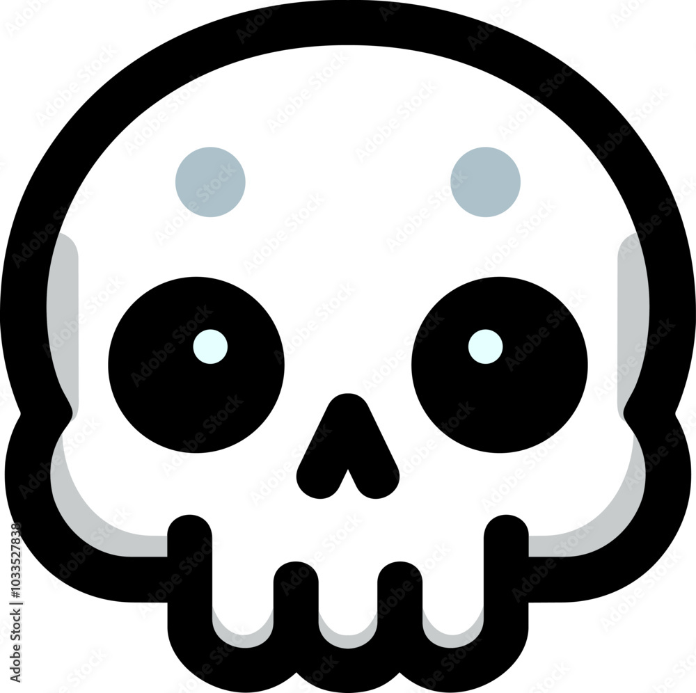 Fototapeta premium cute skullhead vector icon stiker style
