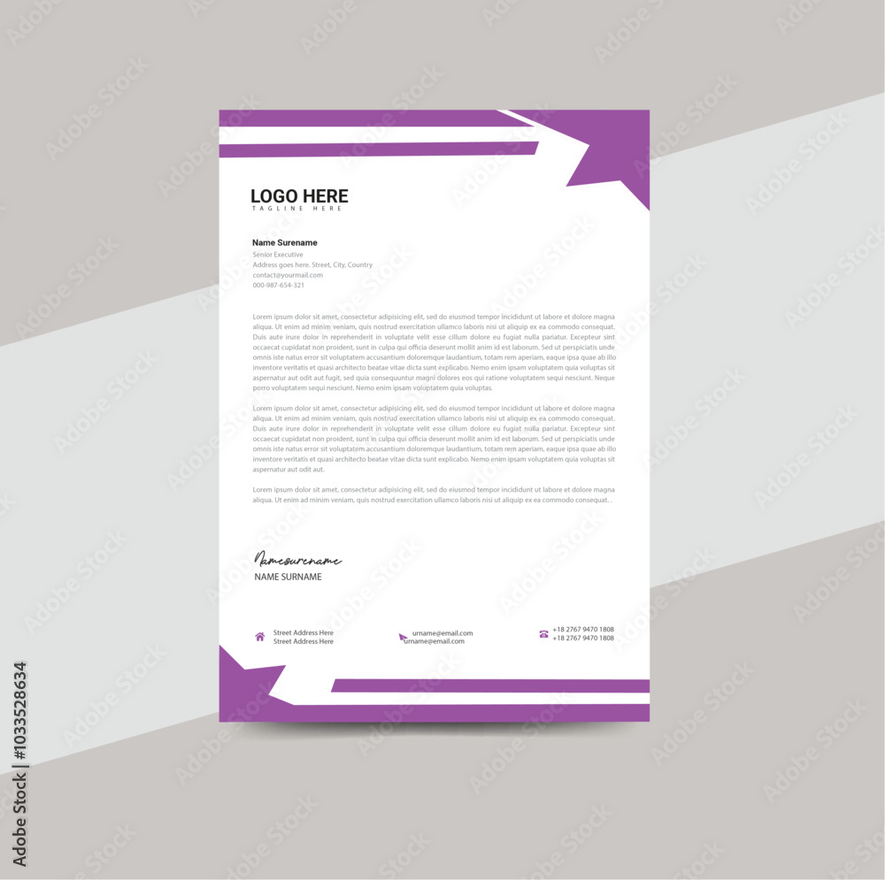 modern Letter head design business template modern Letter head design business template