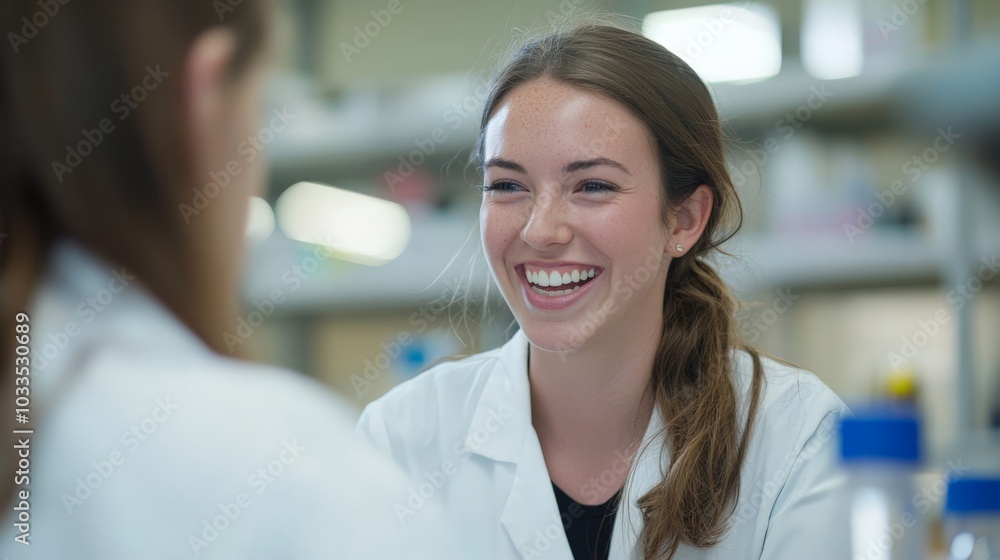 Scientists collaborating with smiles, pushing the boundaries of knowledge Scientists collaborating with smiles, pushing the boundaries of knowledge