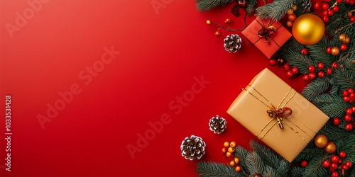 Sfondo natalizio. Spazio per messaggio o immagini. Per auguri o banner. 