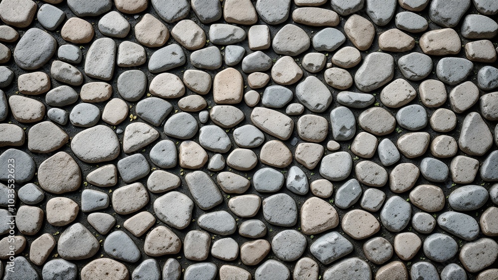 Seamless cobblestone texture, natural irregular pattern, gray and brown stones in high resolution. Seamless cobblestone texture, natural irregular pattern, gray and brown stones in high resolution.
