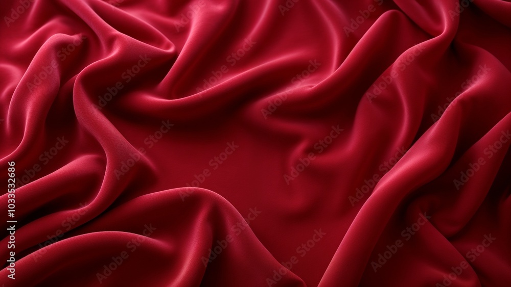 Obraz premium Red velvet texture, elegant soft fabric, rich color, for backgrounds and design projects.