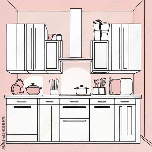 kitchen sketch vector