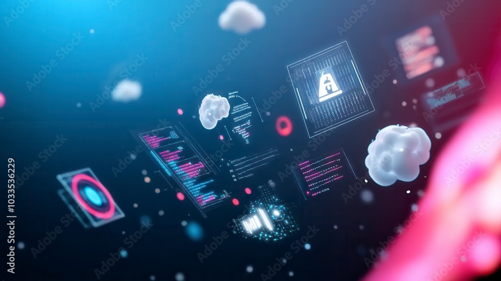 Visualized Innovation in Digital Technology Concept Visualized Innovation in Digital Technology Concept