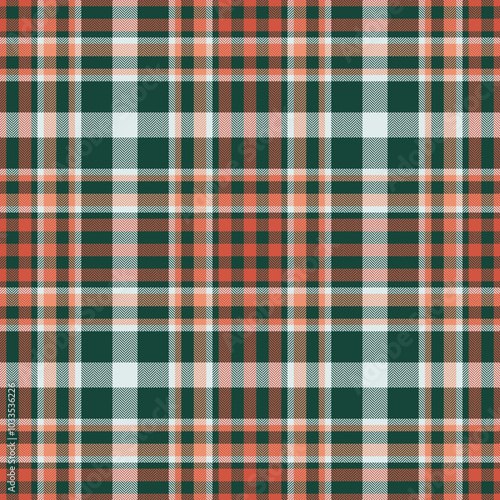 Plaid seamless pattern. Check fabric texture. Vector textile print.