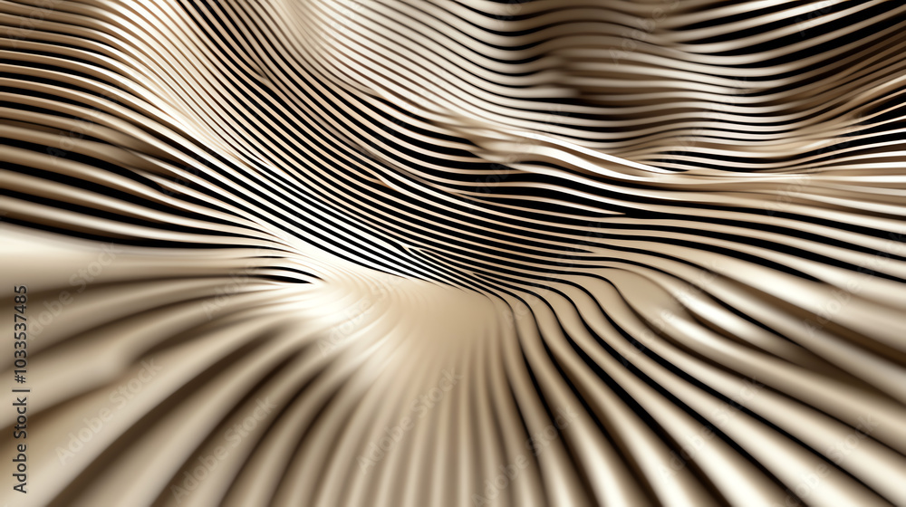 Abstract wavy pattern with lines and shadows Abstract wavy pattern with lines and shadows
