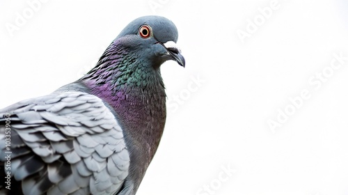 Wallpaper Mural Bird on White Background Image - a graceful and captivating visual. The bird on a pure white backdrop creates an enchanting and elegant scene. Torontodigital.ca