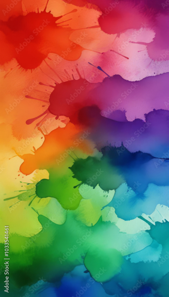 Fototapeta premium Abstract colorful background with watercolor stains